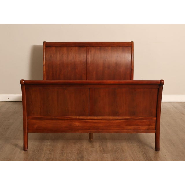 Stickley Cherry Sleigh Queen Bed For Sale - Image 17 of 18