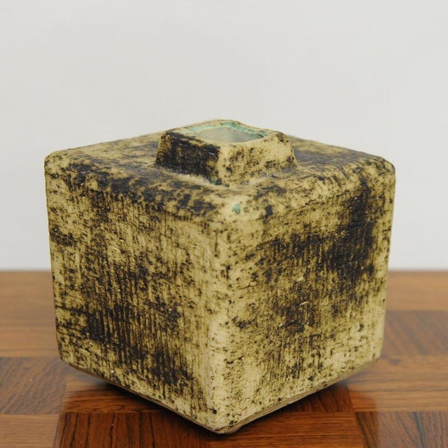 Brutalist Ceramic Chimney Square Vase by Pieter Groeneveldt, 1960s For Sale - Image 6 of 9