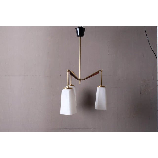 Brass Ceiling Lamp, 1950s For Sale - Image 4 of 6