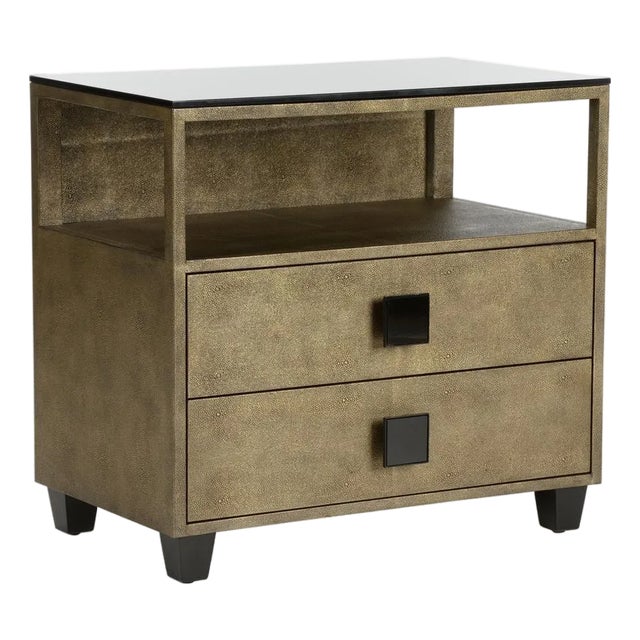 Pendry Faux Shagreen Nightstand For Sale