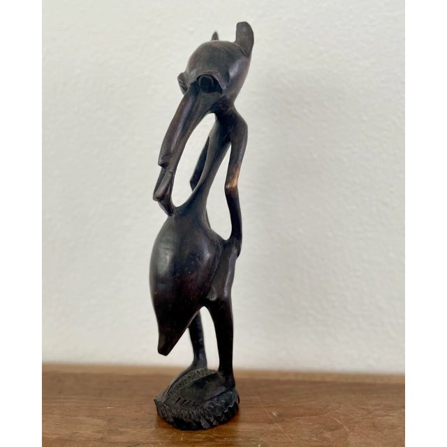 Mid Century Zoomorphic Carved Wooden Figure For Sale - Image 9 of 10