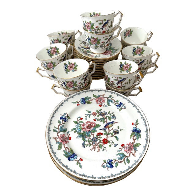Vintage John Aynsley Pembroke Floral/Bird Motif Bone China-A
