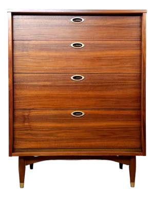 Beautiful Restored Original Mid Century Modern Tall Dresser Highboy Mainline by Hooker Furniture