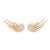 18k Yellow Gold Palm Frond Earrings - 2 Pieces For Sale