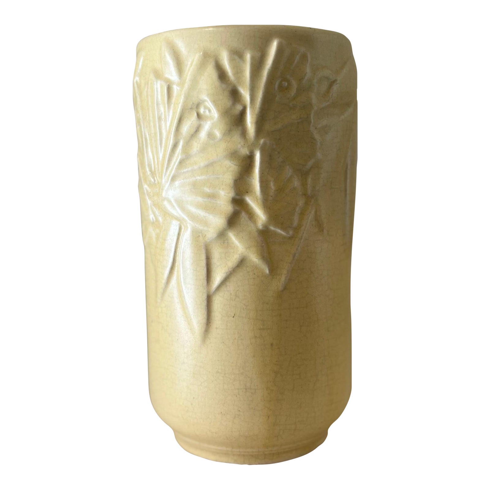 Vintage McCoy Pottery. Tall Yellow Vase. Chairish