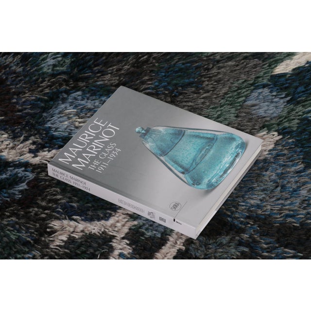 Vintage Swedish Rya Rug With Teal and Cream Abstract Pattern - Rug & Kilim For Sale - Image 9 of 9