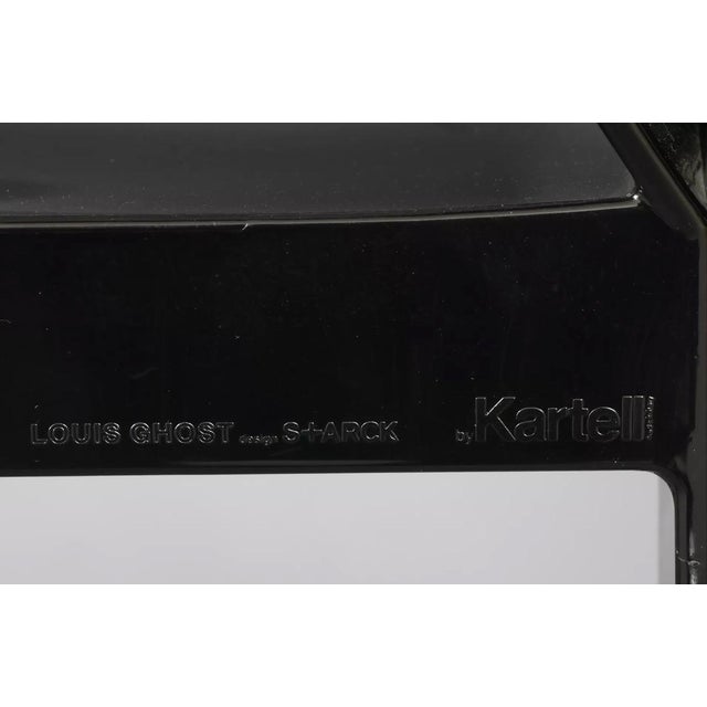 Louis Ghost Armchairs in Black by Philippe Starck for Kartell, 2000s, Set of 4 For Sale - Image 3 of 4