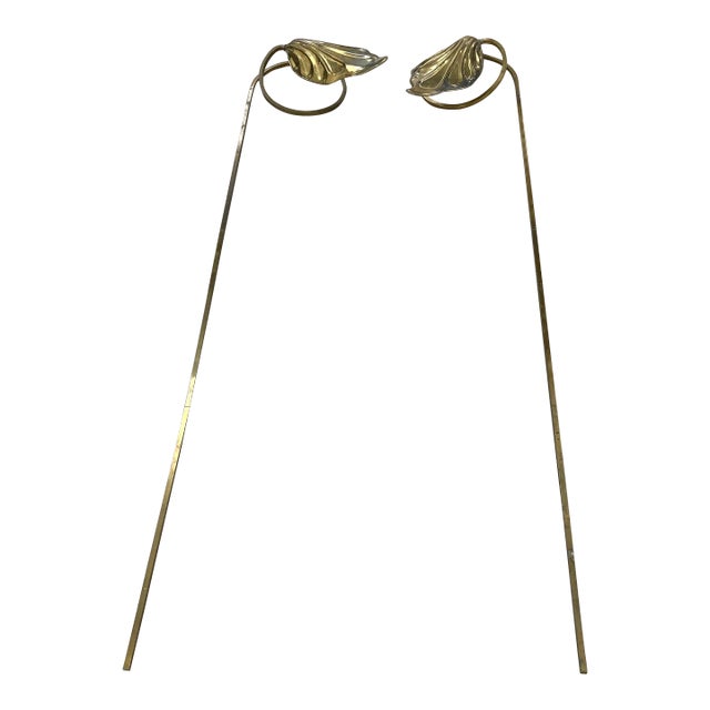 Vintage Brass Wall Sconces Attributed to Tomasso Barbi - a Pair For Sale