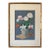 Original Vintage Japanese Woodblock Print of a Ikebana Floral Arrangement by Bakufu Ohno Circa 1950 For Sale