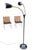 Vintage Gerald Thurston for Lightolier Gooseneck Black and Gold Floor Lamp For Sale - Image 11 of 13