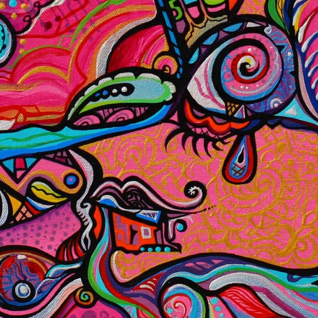 This is a one of a kind original cubist painting by San Diego artist, Alexander Arshansky. Its dimensions are 16" x 20"....