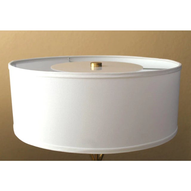 Gerald Thurston 1954 Mid-Century Modern Lightolier Walnut Brass Tripod Table Lamp Gerald Thurston For Sale - Image 4 of 10