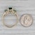 Gemstone Mid 20th Century 4.92ctw Fluorite 3-Stone Ring 14k Yellow Gold Diamond Accents Size 9.25 For Sale - Image 7 of 8