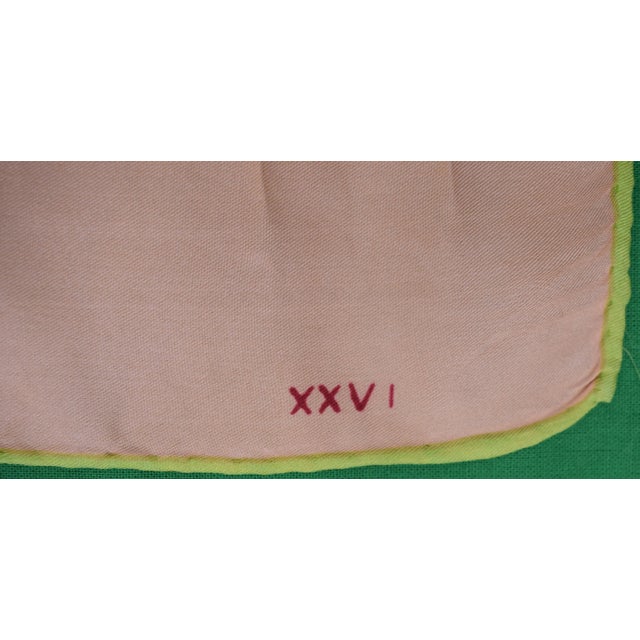Made in Japan Pure Silk 30"H x 31"W *slight soiling condition noted* Design Created for "21" Club by Ray Strauss The 21...