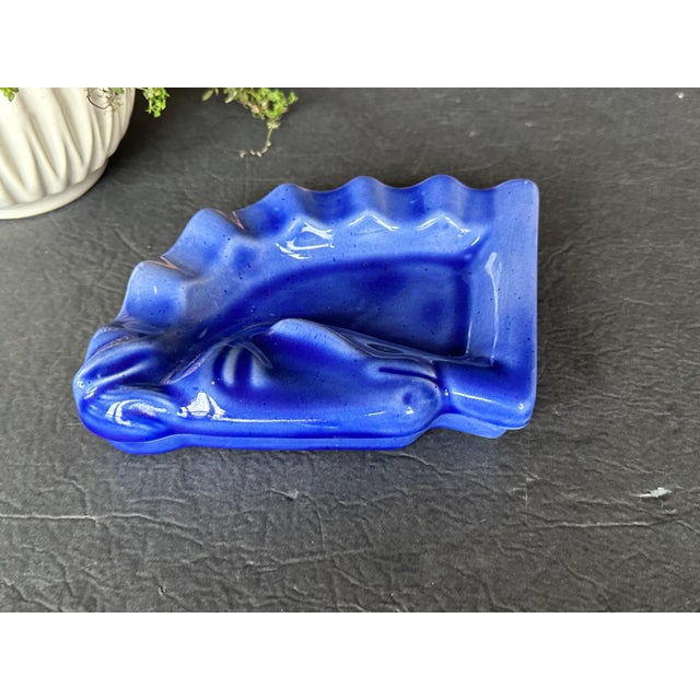 1950s Mid Century Modern Ceramic Horse Ashtray For Sale - Image 5 of 9