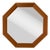 Vintage Wood Octagonal Wall Mirror For Sale