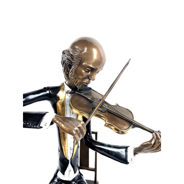 Ruiz "First Violin" Limited Edition Polychrome Bronze Musician Sculpture (25/80) For Sale In Kansas City - Image 6 of 7