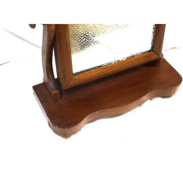 A good size adjustable table mirror from Europe ,possibly England . Not sure of the make of wood . Glass is good . Size of...