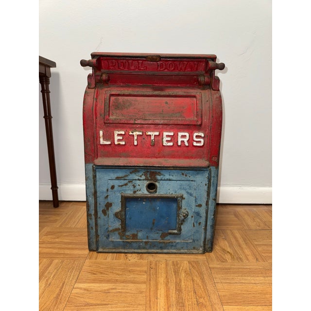 A rare and striking piece of American postal history — a cast iron U.S. Mail street collection box manufactured by the...