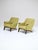 Vintage Lounge Chairs in Teak and Yellow Fabric, 1960s, Set of 2 For Sale - Image 13 of 13