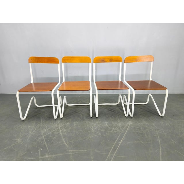 Bauhaus Bauhaus Cantilever Chairs in Tubular Steel, Germany, 1930s, Set of 4 For Sale - Image 3 of 14