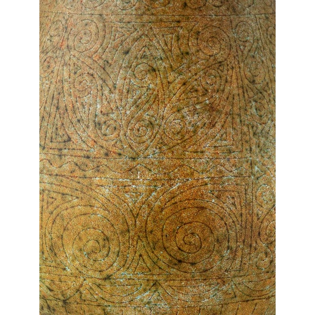 French Modern Organic Sgraffito Ceramic Table Lamp from La Grange aux Potiers, France, 1960s For Sale - Image 11 of 17