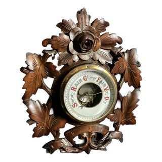 Antique Black Forest Style Aneroid Barometer, 1905 For Sale