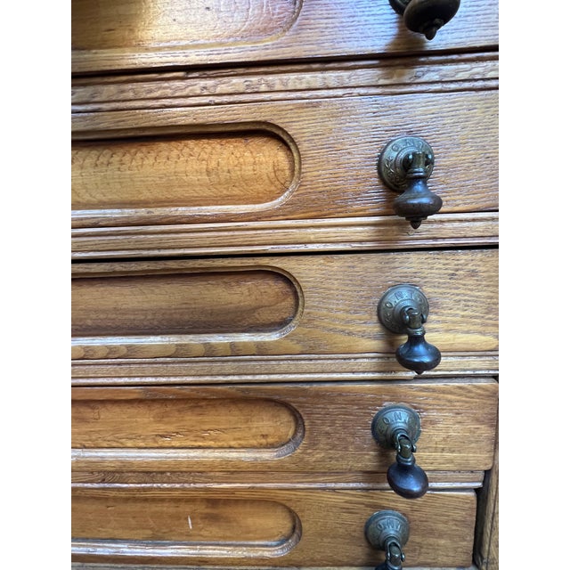 Brown 19th Century Antique Spool Cabinet For Sale - Image 8 of 8