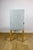 Silver Celadon Blue Upholstered Oak Chairs from Ikea, 1970s, Set of 2 For Sale - Image 8 of 13