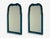 Mid-Century Modern Queen Anne Style, Blue Antiqued Beveled Glass, Venetian Wall Mirrors, 21st C. For Sale - Image 3 of 8