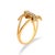 Haus of Brilliance 14K Yellow Gold Plated .925 Sterling Silver 1/4 Cttw Diamond Interlocking Bypass Ring (I-J Color, I1-I2 Clarity) - Size 9 For Sale - Image 4 of 6