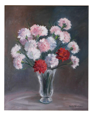 Paule Bisman, Floral Still Life, Oil on Canvas