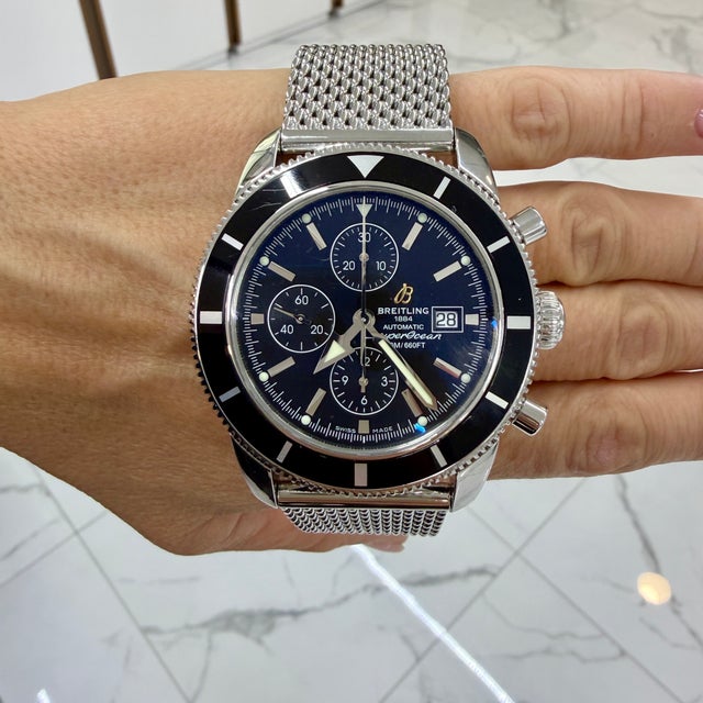 Breitling Superocean Heritage Chronograph 46mm A13320 Stainless Steel Watch For Sale - Image 10 of 10