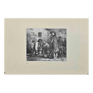 Nicolas Toussaint Charlet, The Keels, Etching, 19th Century For Sale