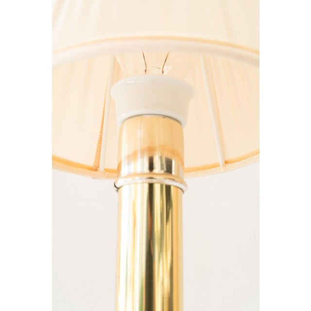 Art Deco Alpaca/Brass Table Lamp with Fabric Shade Vienna, Austria, 1920s For Sale - Image 10 of 18