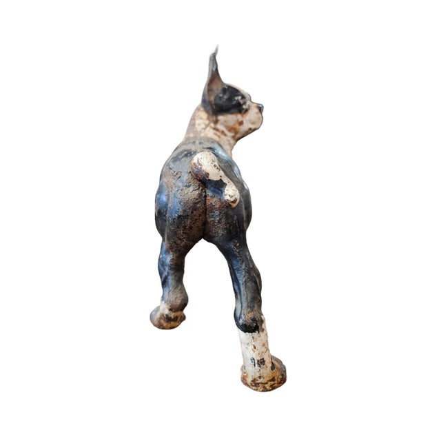 Hubley Manufacturing Company 1940s Cast Iron Boston Terrier Doorstop by Hubley For Sale - Image 4 of 4