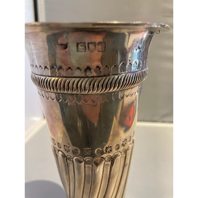 Late 19th Century Victorian Sterling Silver Vase by e.c. Co. England For Sale - Image 4 of 8