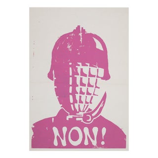 May 1968 No! Protest Poster, School of Fine Arts, France, 1968 For Sale