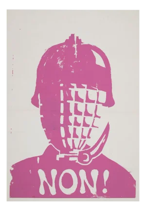 May 1968 No! Protest Poster, School of Fine Arts, France, 1968