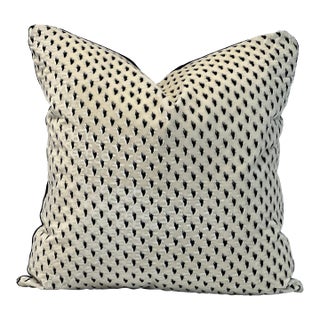Scalamandré Ermine 22” Feather/Down Pillow For Sale