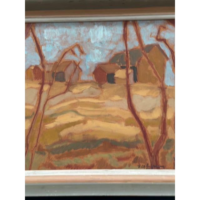 Autumn Landscape, 1950s, Oil Painting on Panel, Framed For Sale - Image 8 of 17
