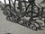 Vintage Spanish Style Cast Iron Three Panel Ornate Black Fireplace Screen For Sale - Image 18 of 18