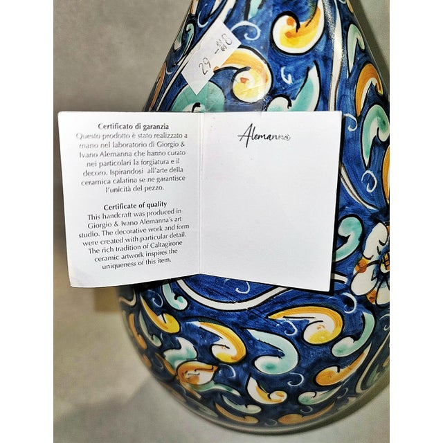 Ceramic 1960s Terracotta Sicilian Vase by Alemanna For Sale - Image 7 of 7