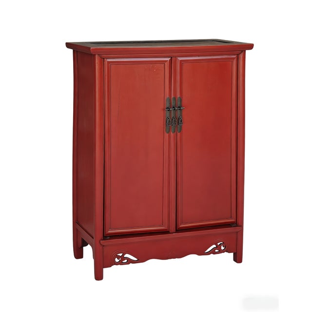 Chinese 19th Century Red Catalpa Armoire For Sale - Image 3 of 5