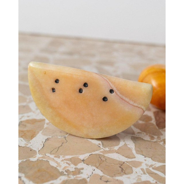 Vintage Yellow Alabaster Fruits, Italy, 1970s, Set of 5 For Sale - Image 3 of 11