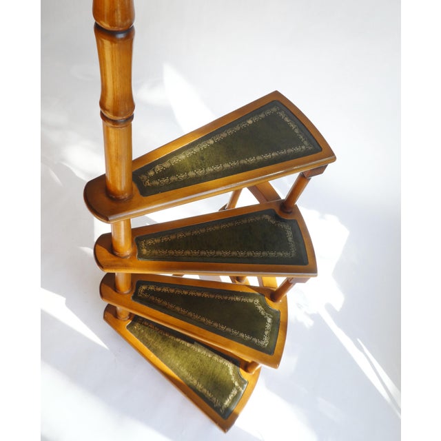 Victorian Wooden Library Staircase, 1960s For Sale - Image 9 of 11
