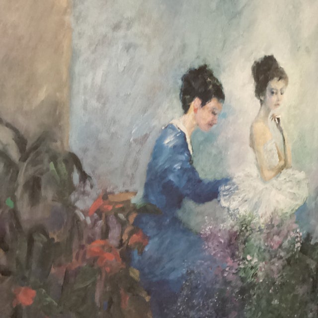 Blue Mid 20th Century Original Limited Edition Lithograph “ Dressing the Ballerina “ by Joseph Dawley (1936-2008) For Sale - Image 8 of 12