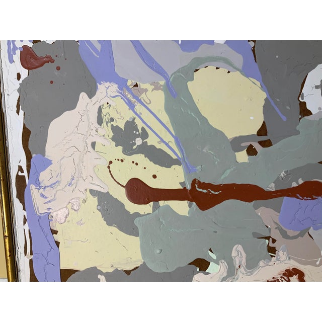 Paint "Sideview 1" Contemporary Abstract Mixed-Media Painting by Joseph Malekan, Framed For Sale - Image 7 of 13