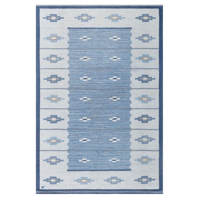 Doris Leslie Blau Vintage Swedish Flat-Weave Rug by Erik Lundberg For Sale