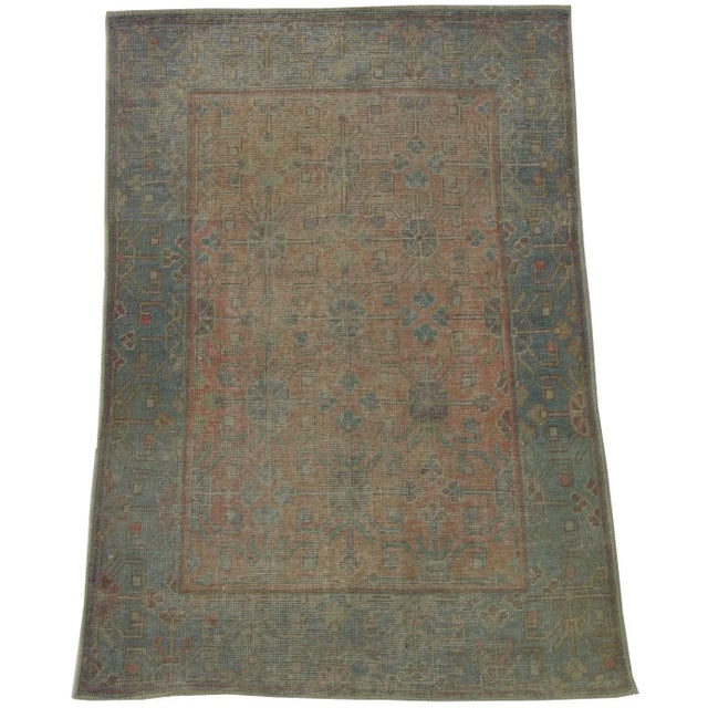 1900s Antique Decorative Samarkand Rug-4'2" X 2'7" For Sale In Los Angeles - Image 6 of 6